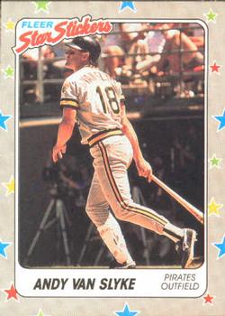1988 Fleer Sticker Baseball Cards        116     Andy Van Slyke